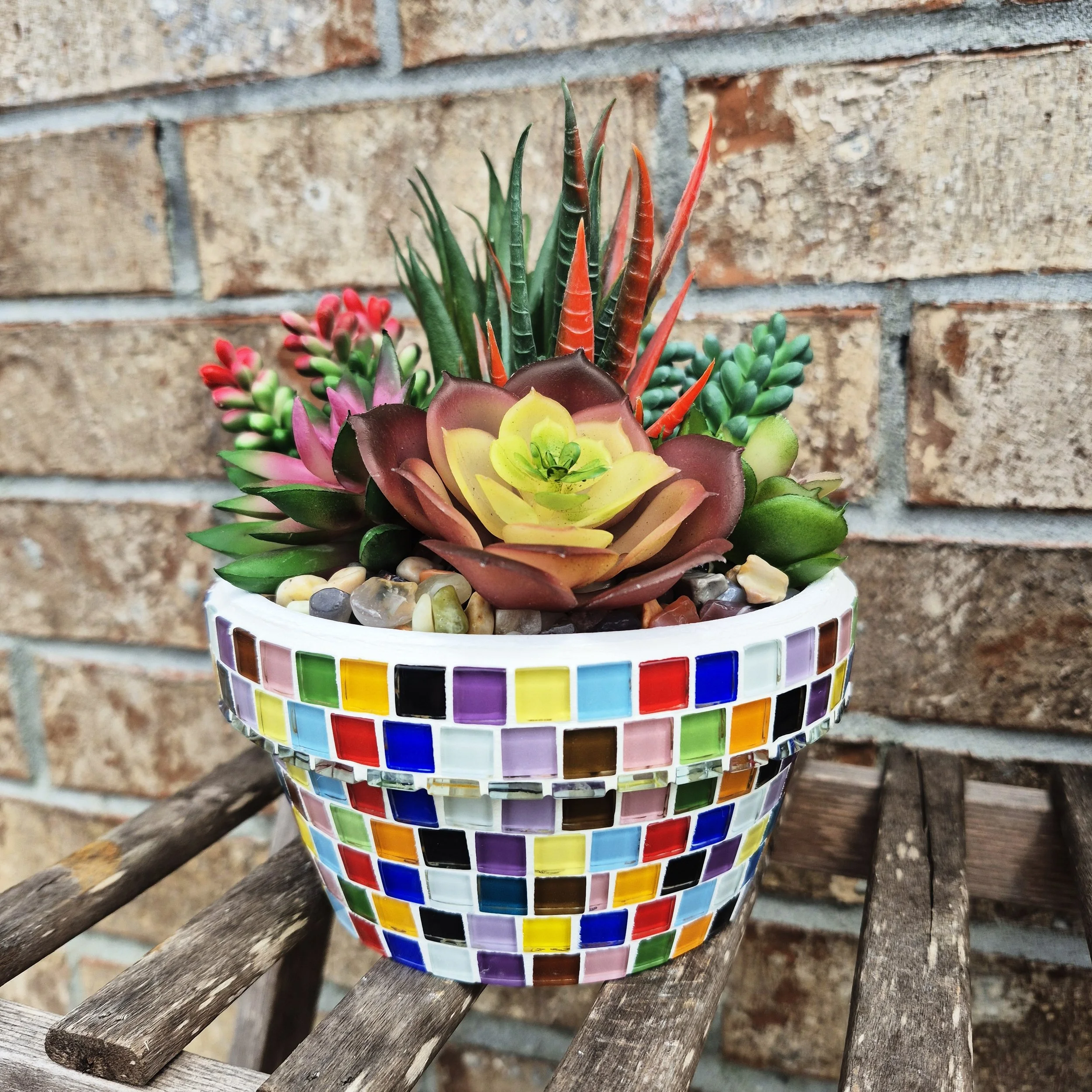 Glass Confetti Planter (Medium)