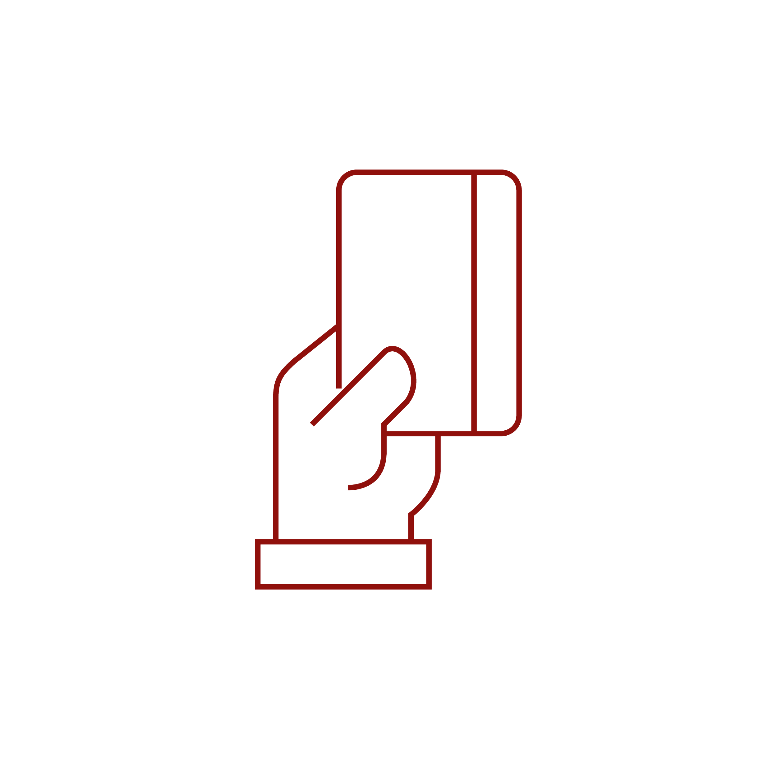 An outline of a red maple leaf on a black background.