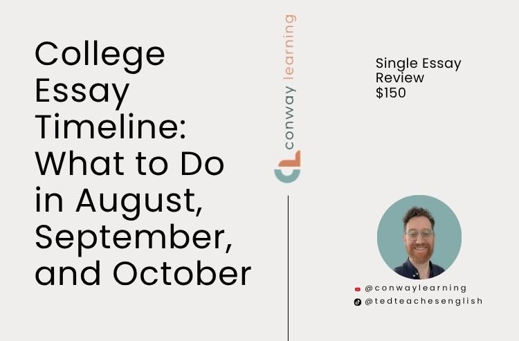 College Essay Timeline: What to Do in August, September, and October