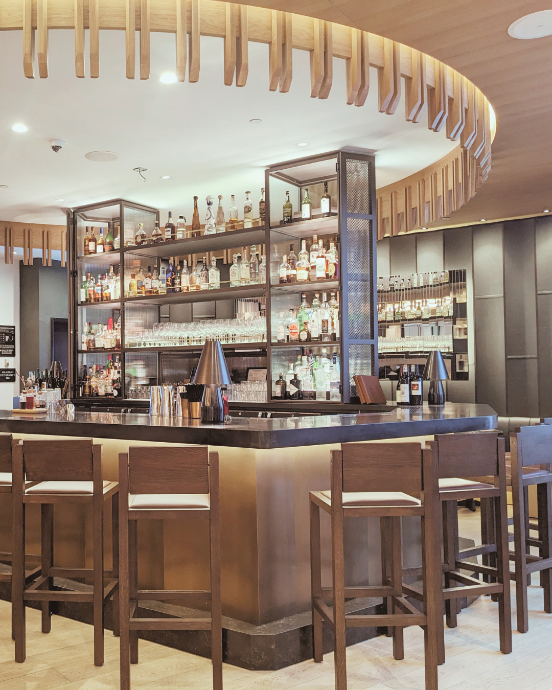 Sleek hotel bar at The Jay, San Francisco