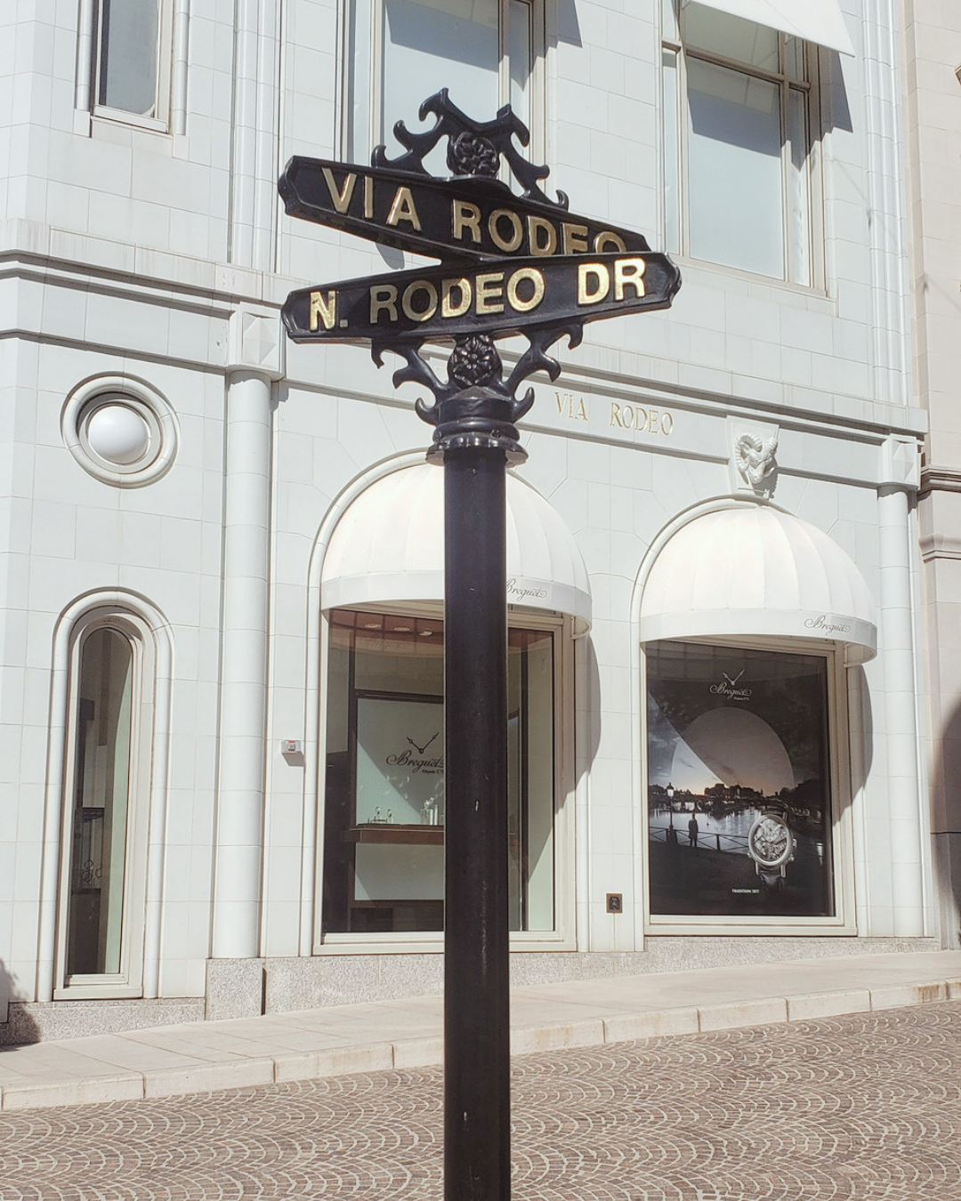 Rodeo Drive street sign in Beverly Hills, California