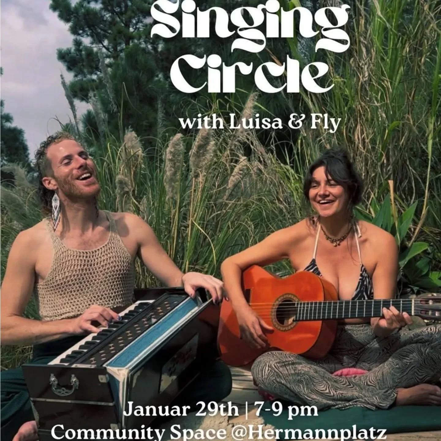 🌿 Singing Circle &mdash; Community Space near Hermannplatz 
Mantras &bull; Medicine Music &bull; Voice Activation &bull; Presence &bull; Connection

Join us for a special January Singing Circle on Thursday, January 29, 2026 &mdash;
the last circle b