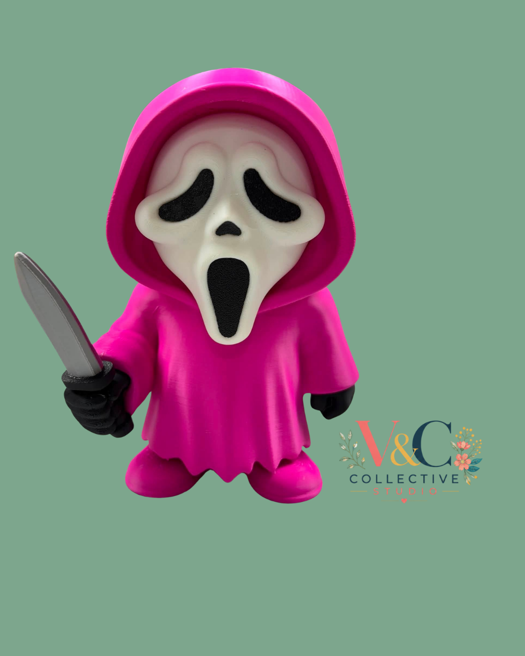 Ghostface Hot Pink with Blood Soap Holder.png