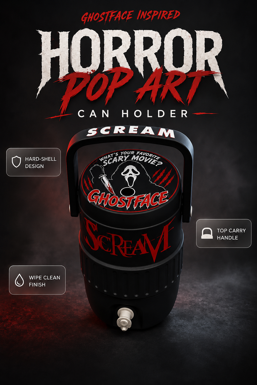 Horror Pop Art Can Holder - Screem