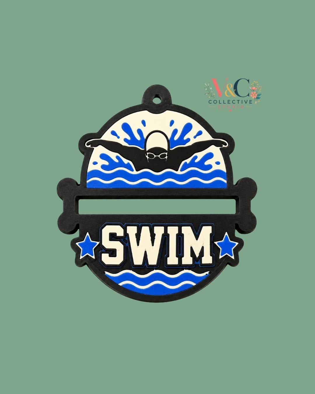Swim Hair Tie Holder Keychain