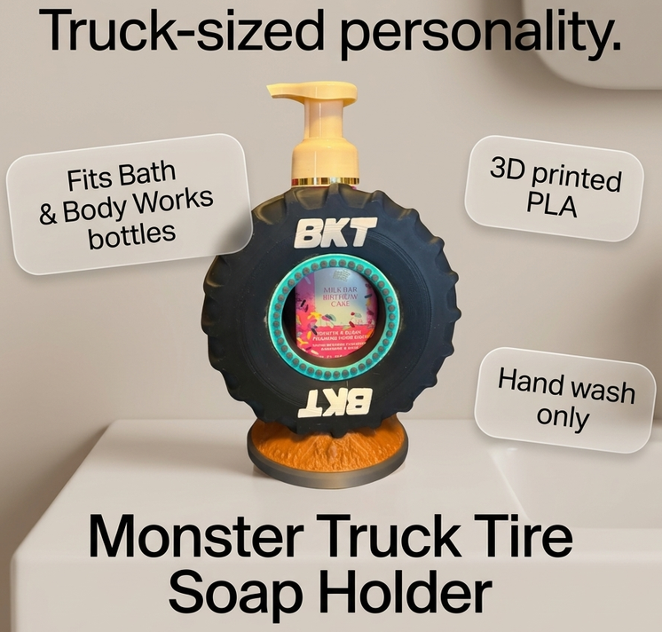 Monster Truck Tire Soap Holder