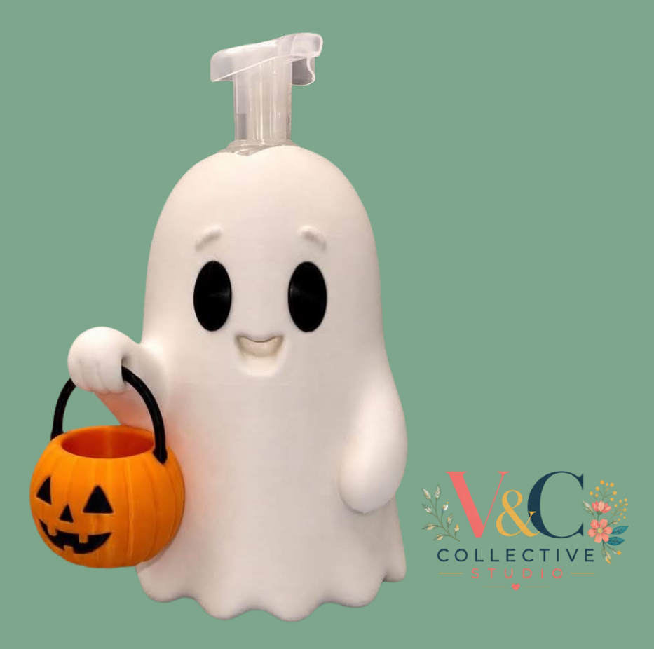 Ghost Holding a Pumpkin BBW Soap Holder