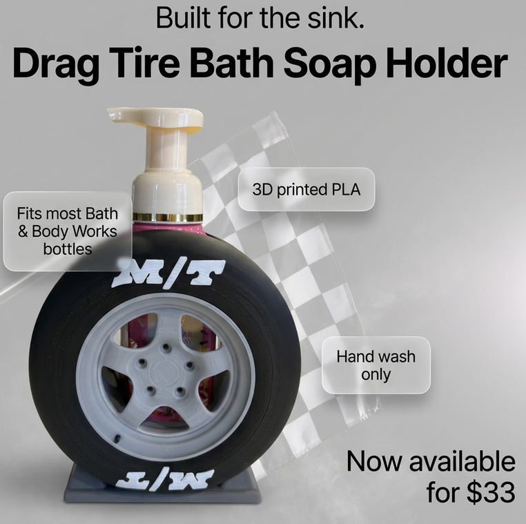 Drag Tire Bath Soap Holder