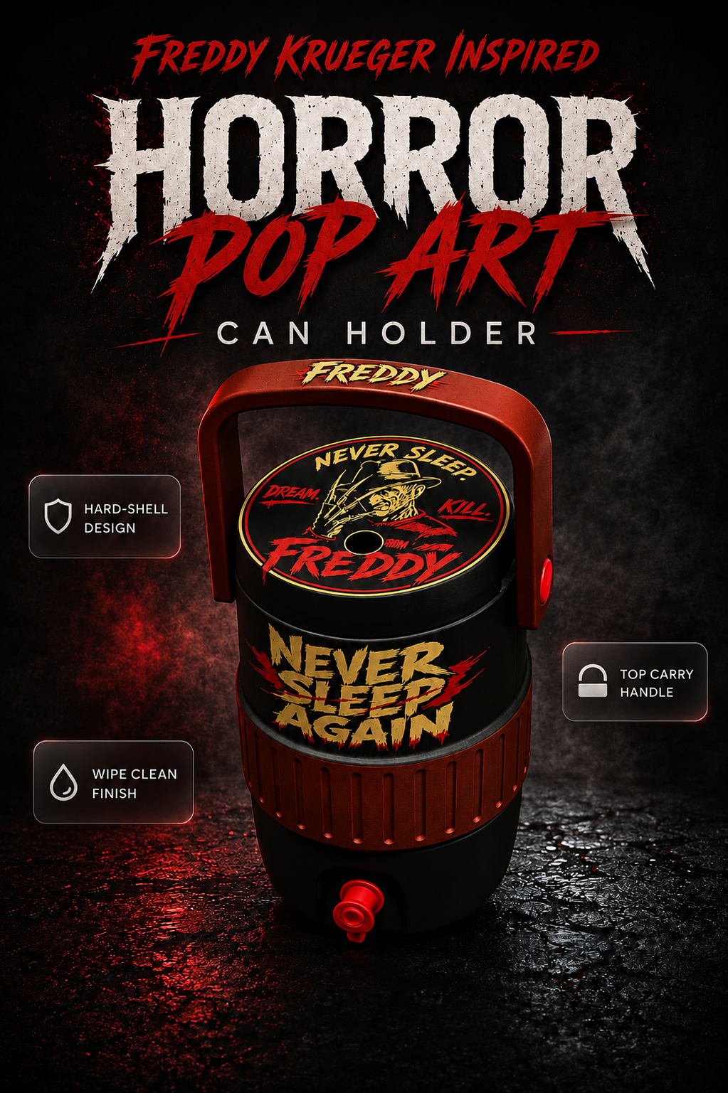 Horror Pop Art Can Holder - Freddy
