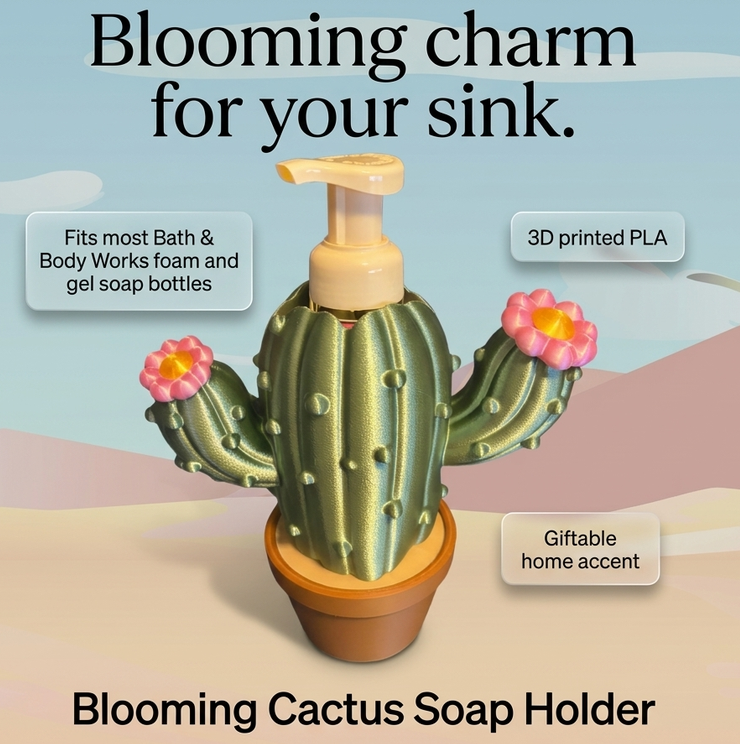 Blooming Cactus Soap Holder