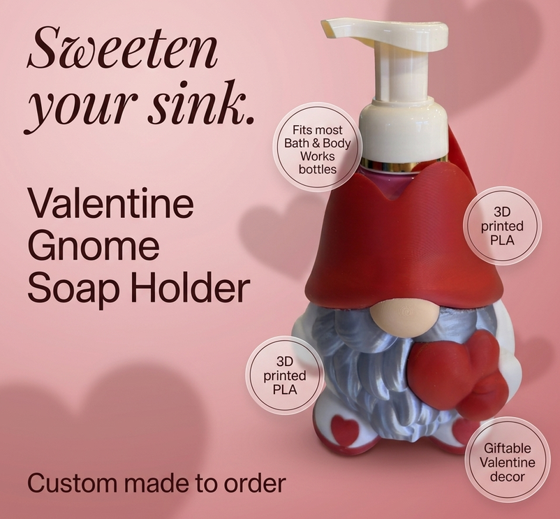 Valentine Gnome Soap Holder