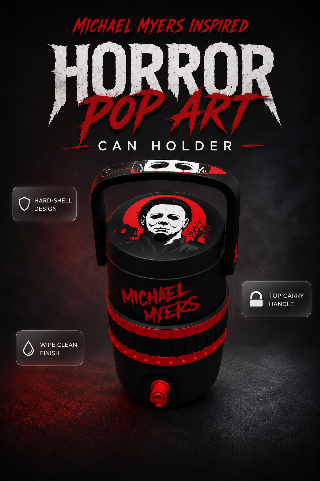 Horror Pop Art Can Holder - Michael Myers