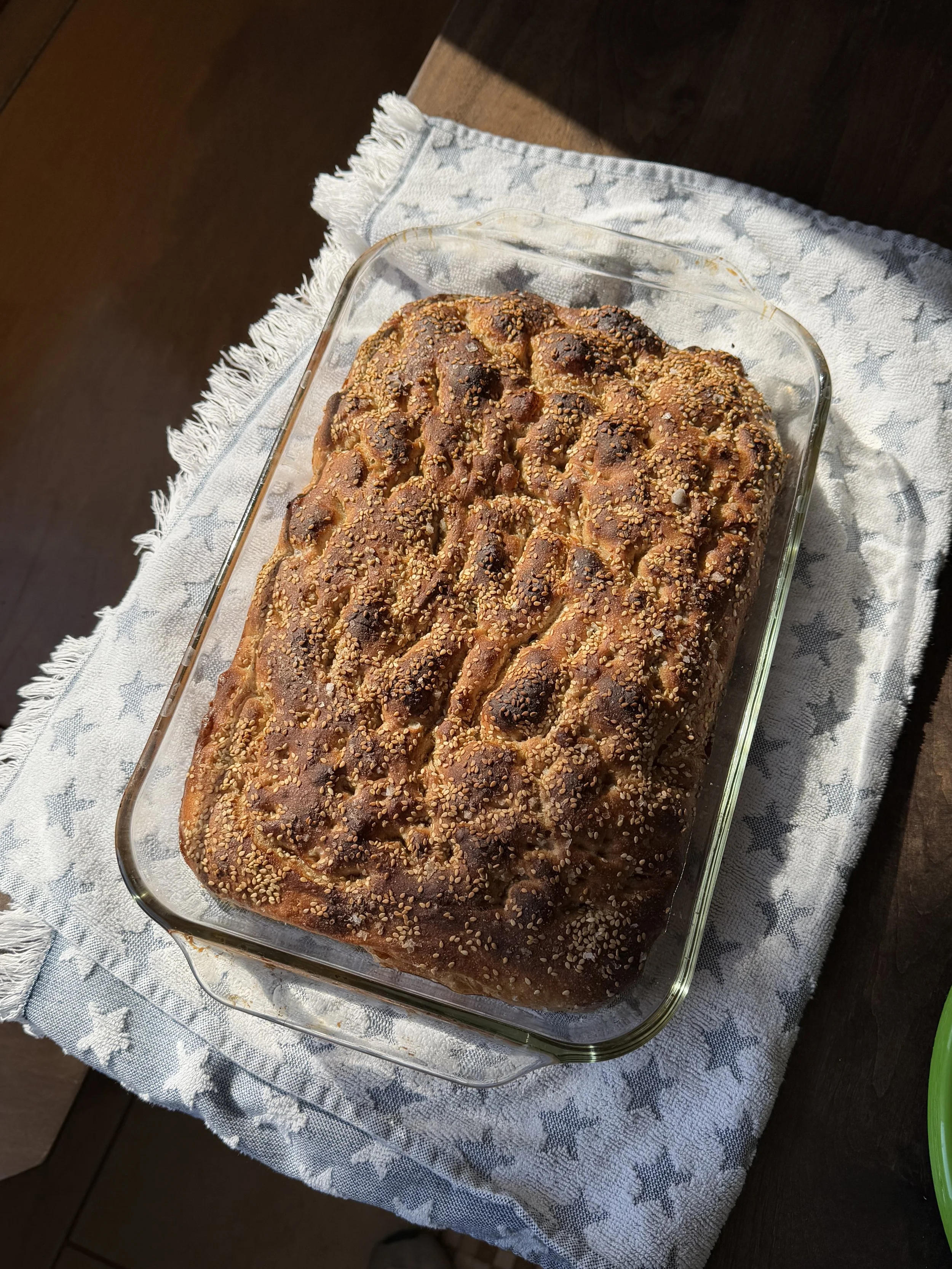Same Day No Knead Focaccia Base