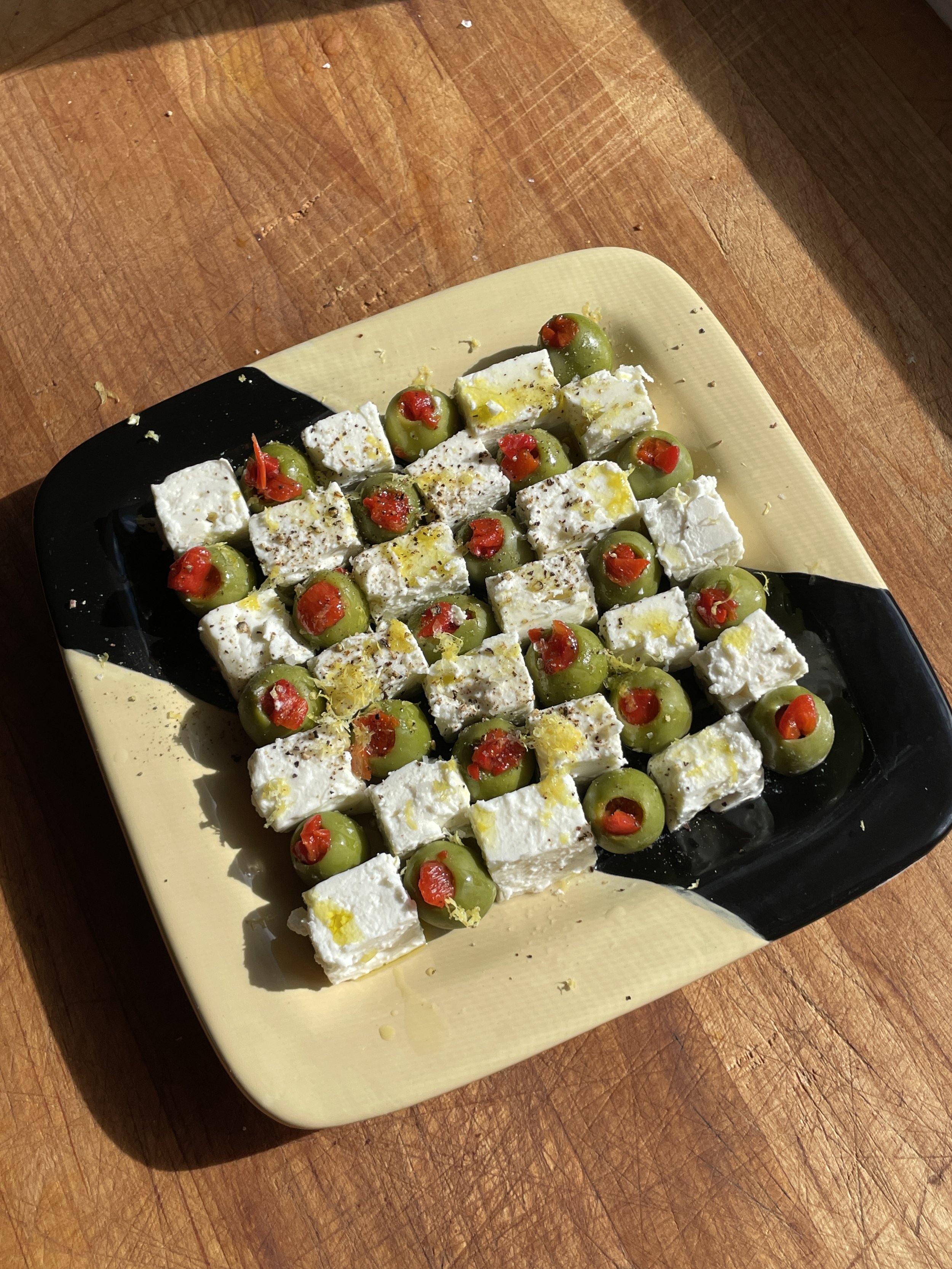 Feta &amp; Olive Checkerboard appy