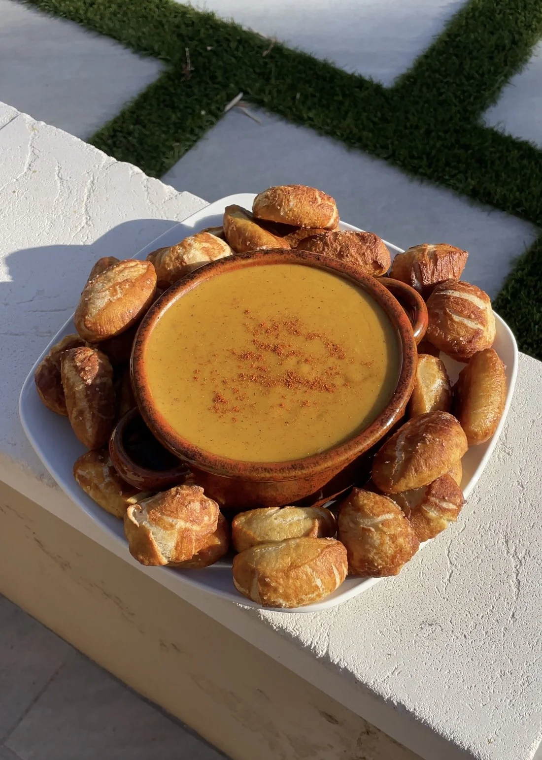 SD pretzels and pumpkin cheese dip