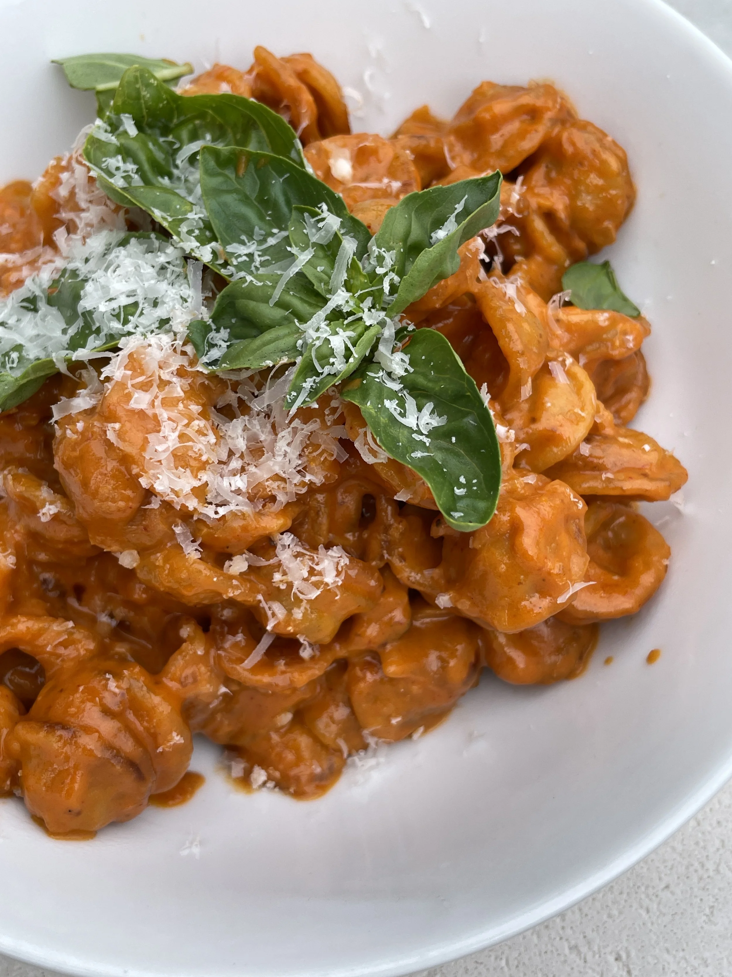 Crispy Pasta with Spicy Soju Gochujang Tomato 