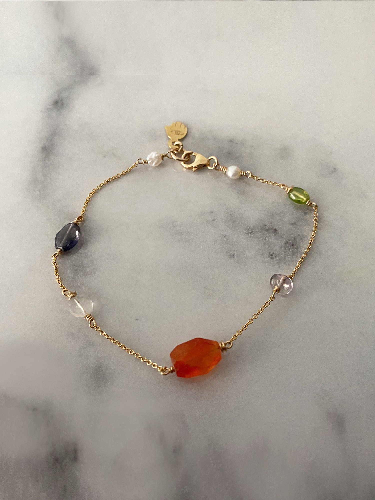 Magic-Bean-Bracelet-Orange-Carnelian-amazonite-beads-gold-fill-iolite-multi.jpg