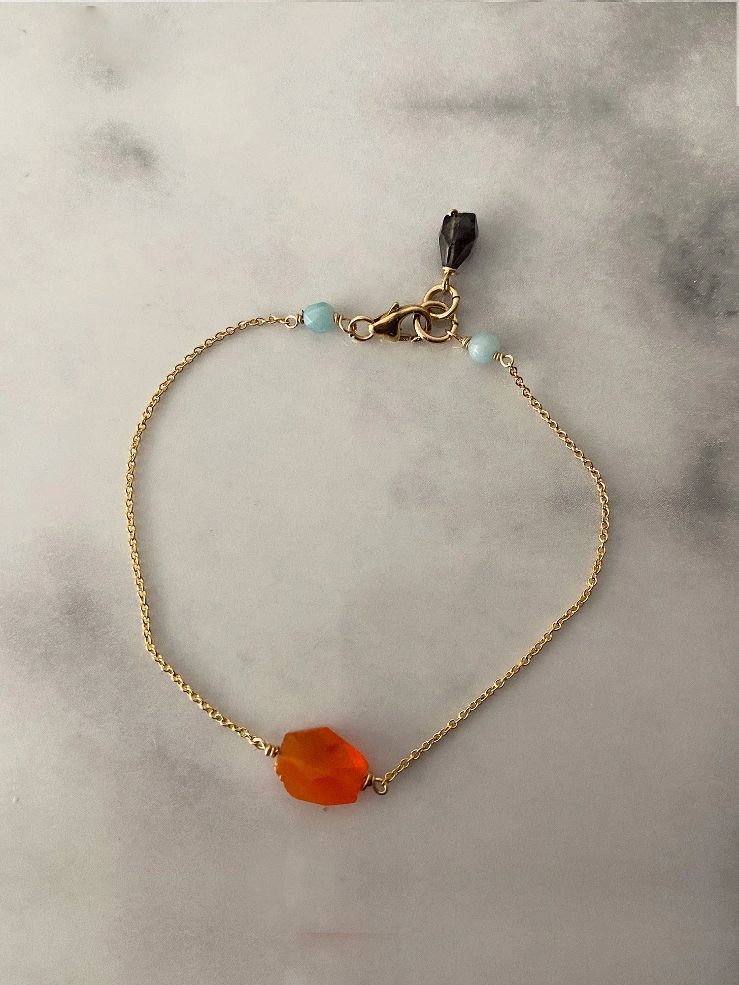 Magic-Bean-Bracelet-Orange-Carnelian-amazonite-beads-gold-fill-iolite-2.jpg