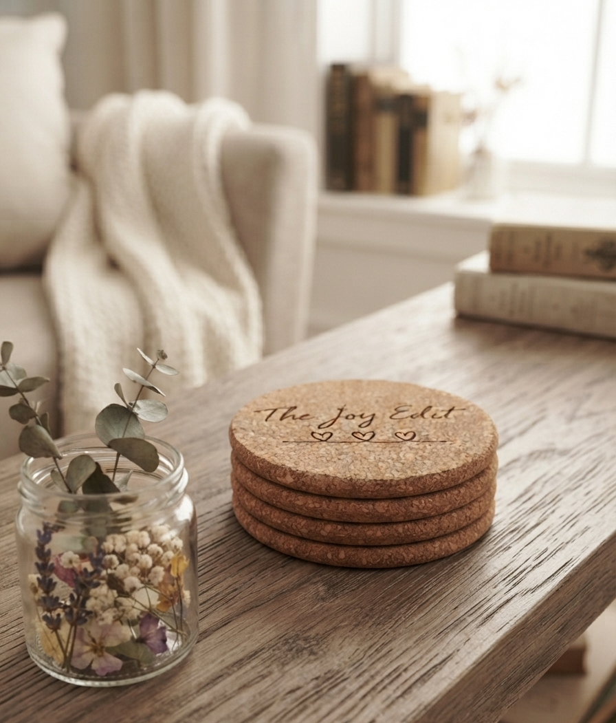 Custom Cork Coasters Round 3.9"