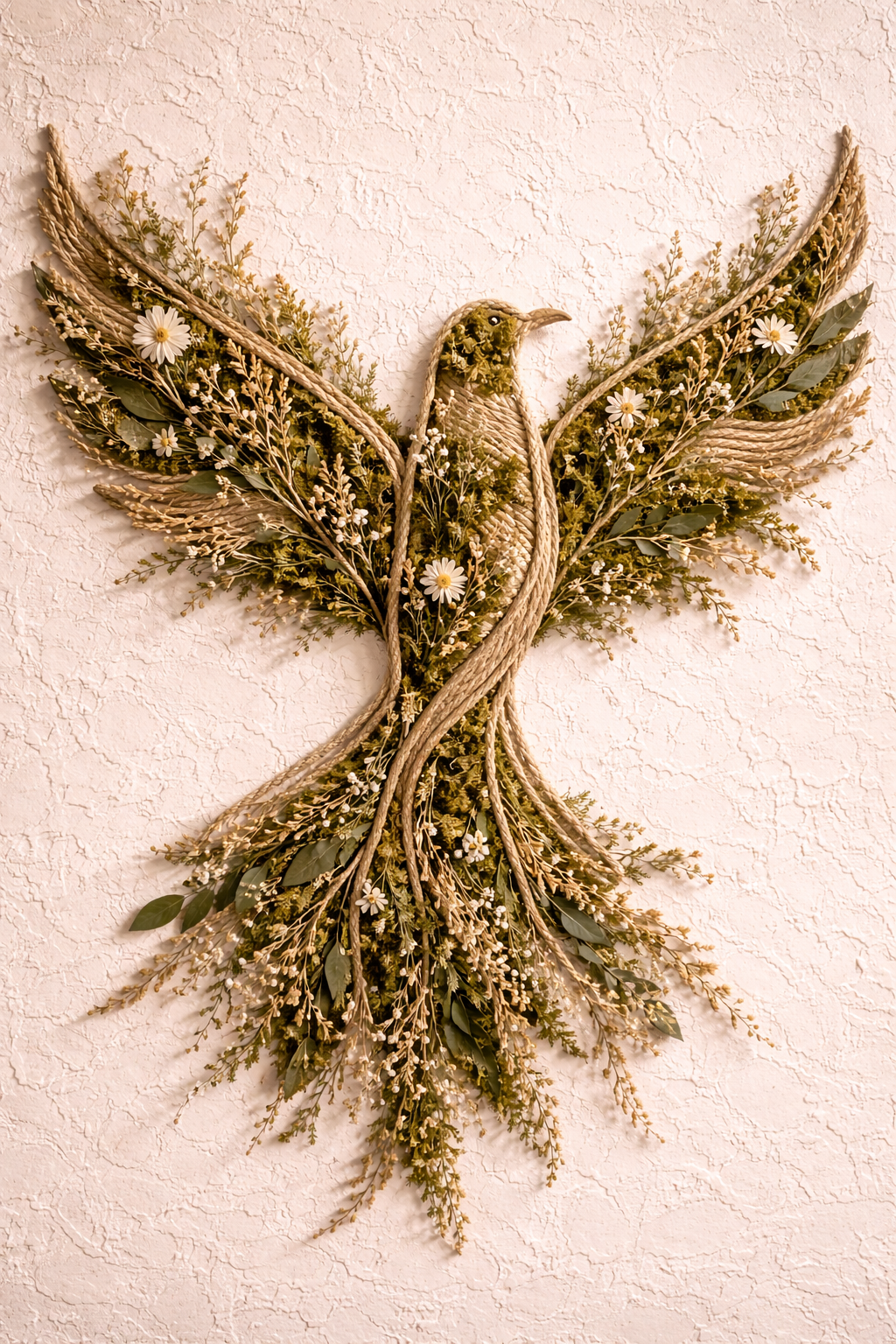 Graceful Bird Floral Wall Art