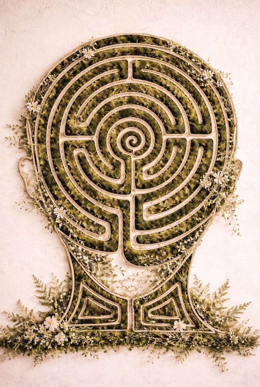 Botanical Labrynth Wall Art