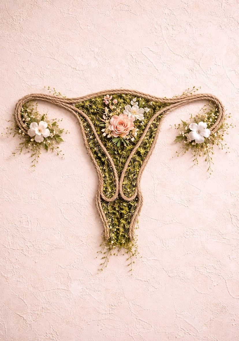 Floral Uterus Wall Art