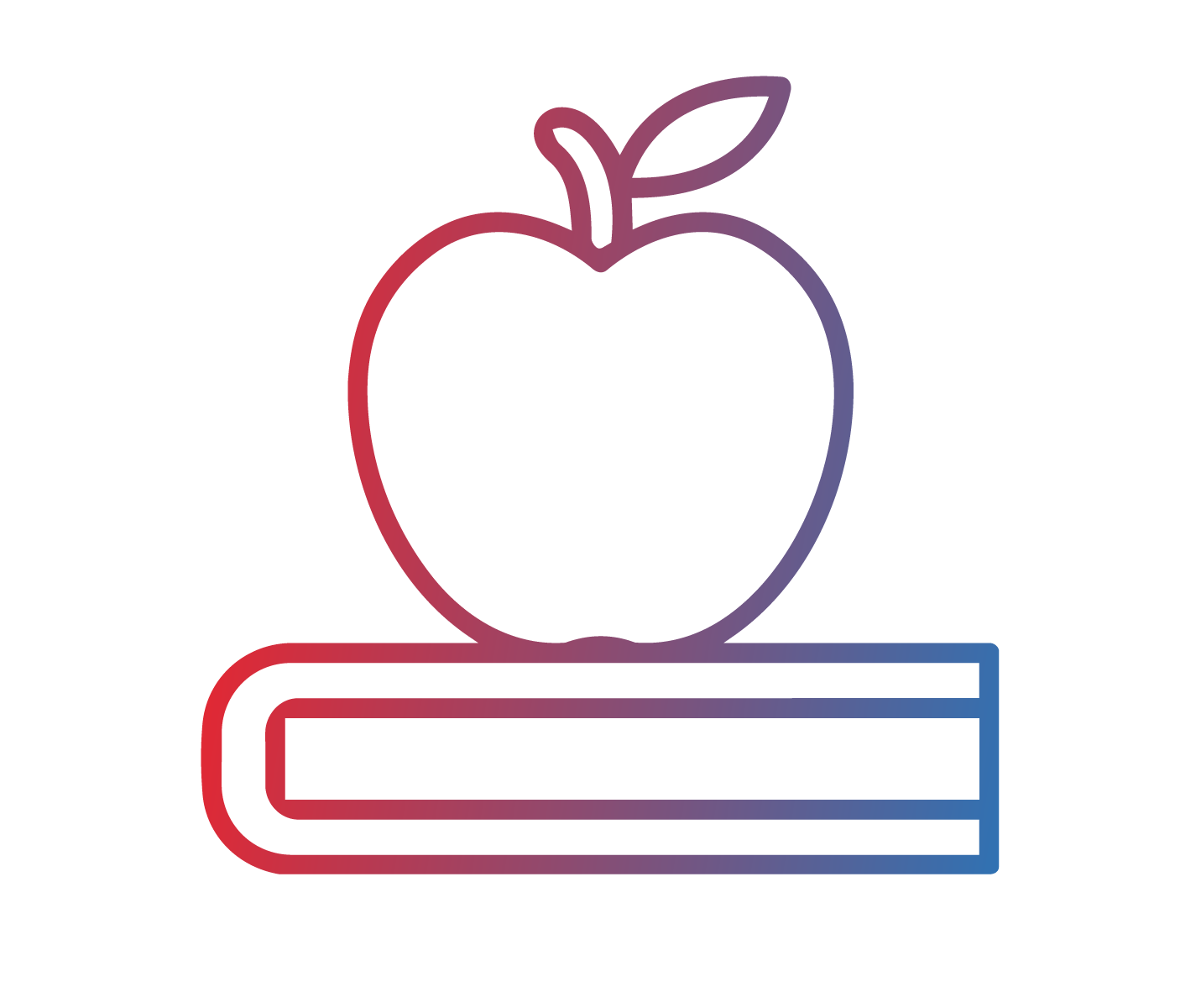 apple on top of book icon