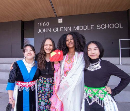 multicultural student smiling