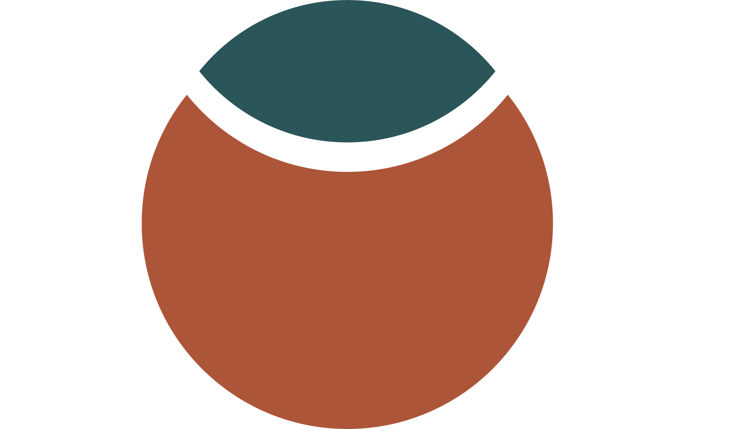 A stylized, abstract graphic of a person in a brown outfit with dark hair.