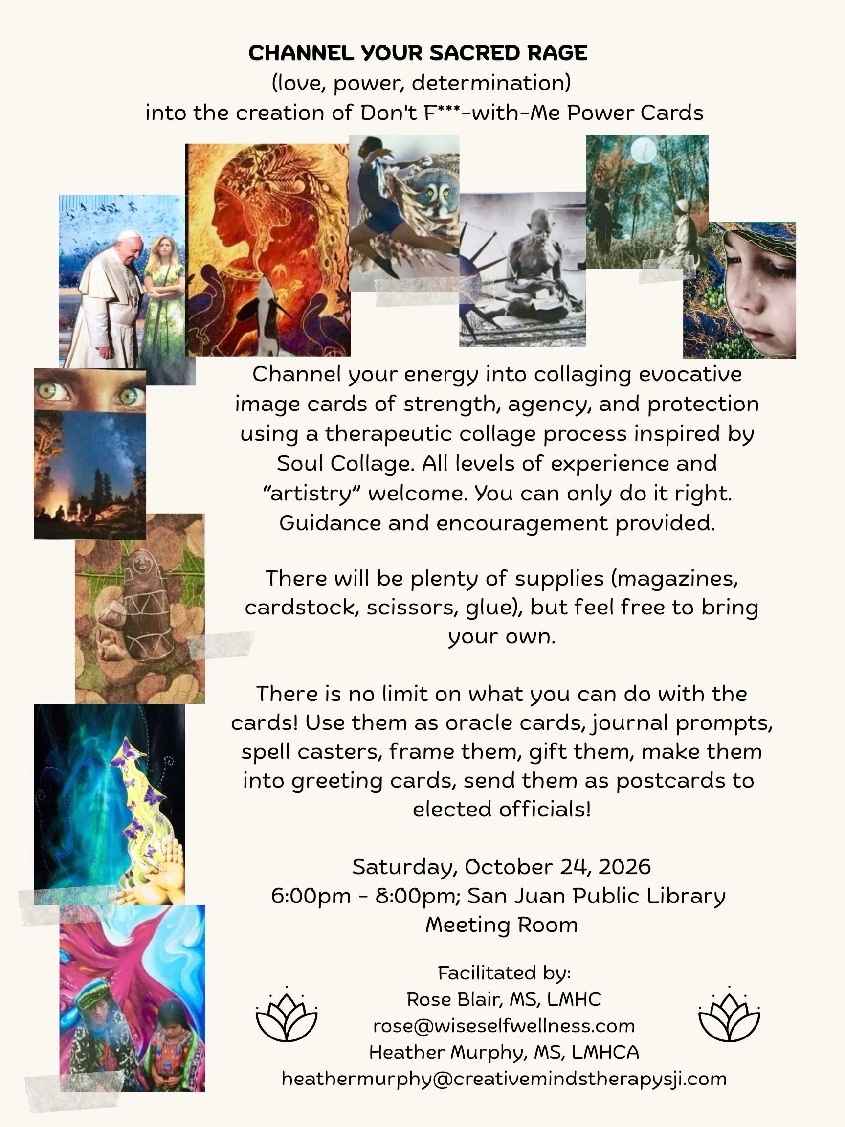 Channel Your Sacred Rage -- Local FREE Event