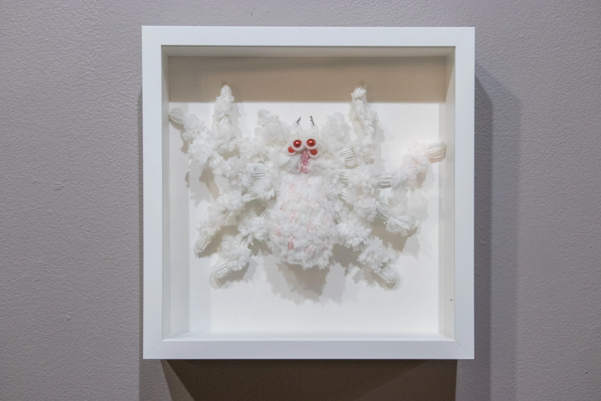 Tarantula, Felt, yarn, beads, wire, sold