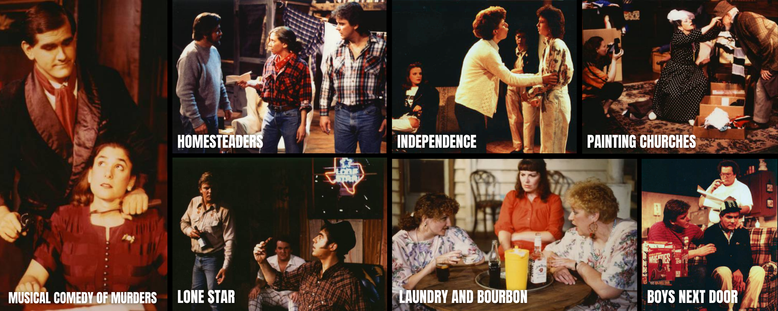 Collage of scenes from the movie "Sixteen Candles" featuring characters in various settings, including scenes of teenagers talking, playing, and interacting, with scenes of a woman at a table and characters resembling a high school or suburban environment.