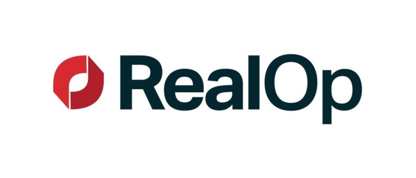 ReaOp logo with a red circular icon and black text on a white background.