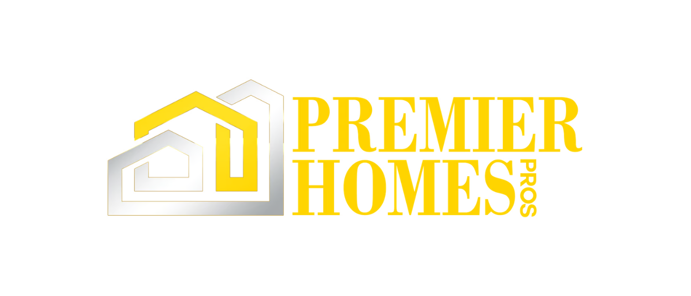 Logo for Premier Homes Pros with a stylized yellow and white house graphic and the company name in bold yellow text.