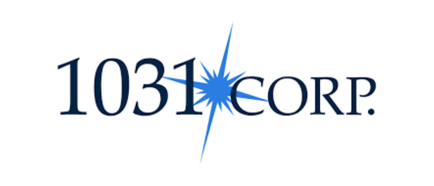 1061-CORP logo with stylized starburst design in blue and black text