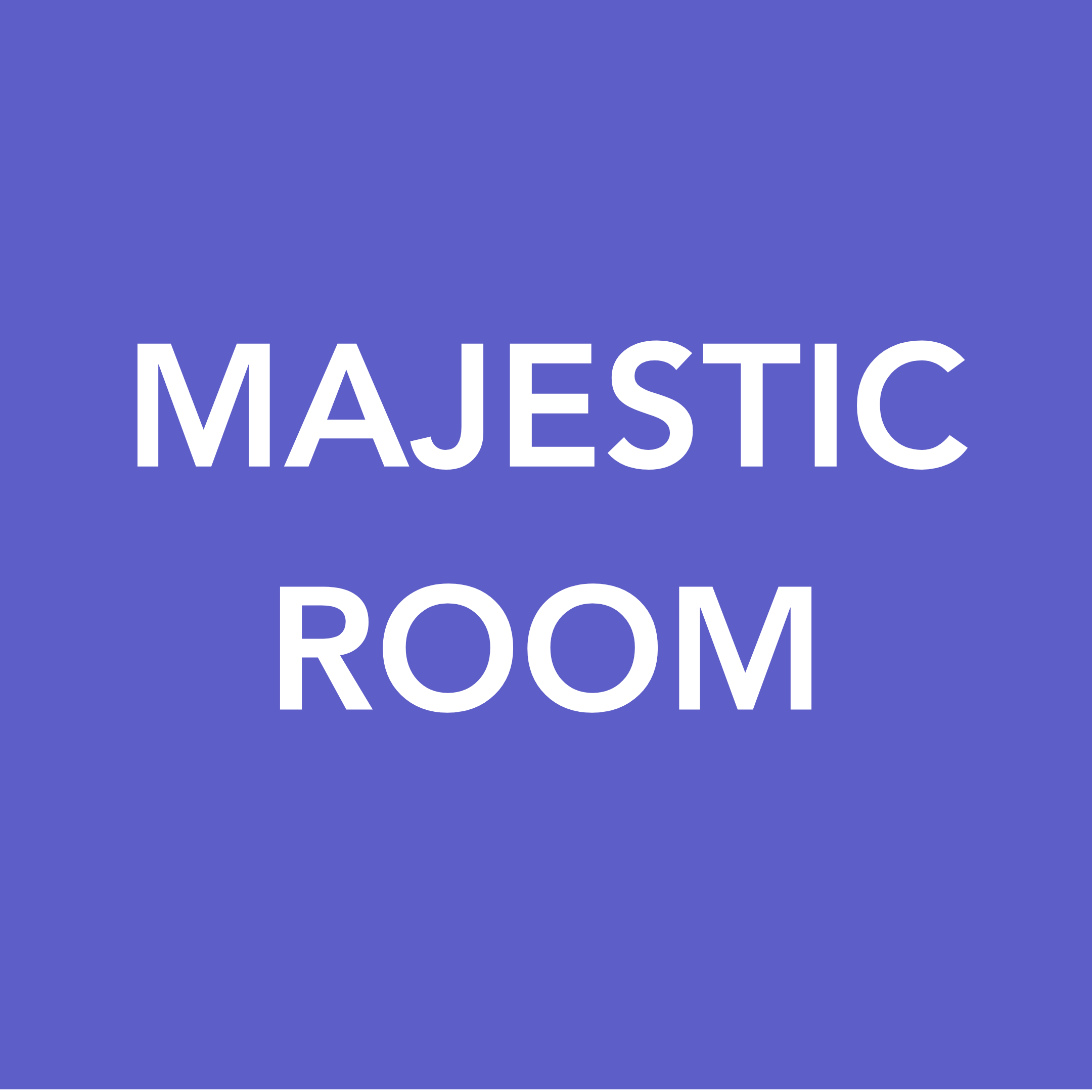 Blue background with the word MAJESTIC in large white letters.