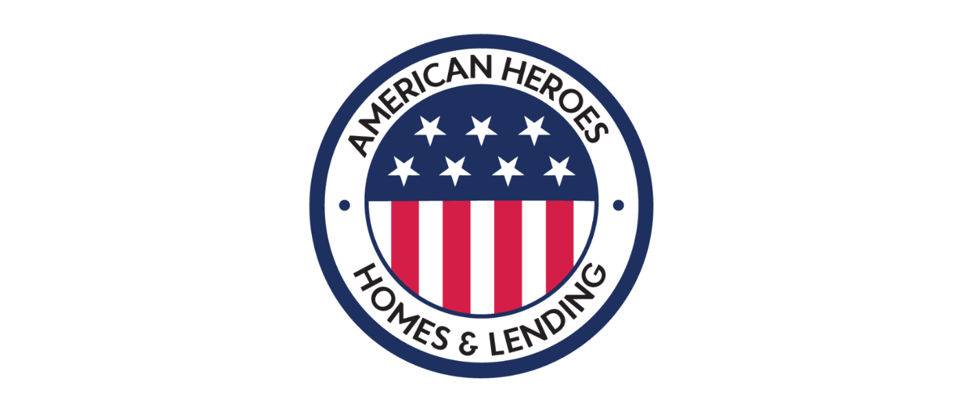 Logo of American Heroes Homes & Lending with a circular shield featuring stars and stripes and the text 'American Heroes Homes & Lending'