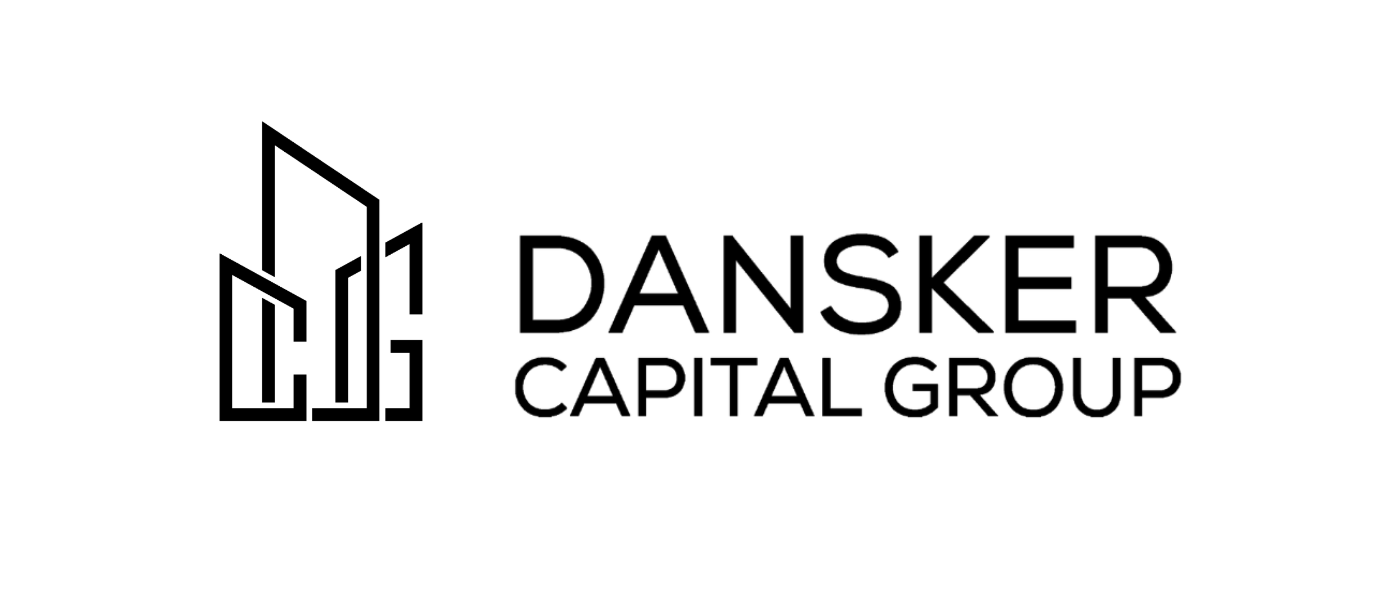 Logo of DANSKER Capital Group featuring stylized buildings and bold black text.