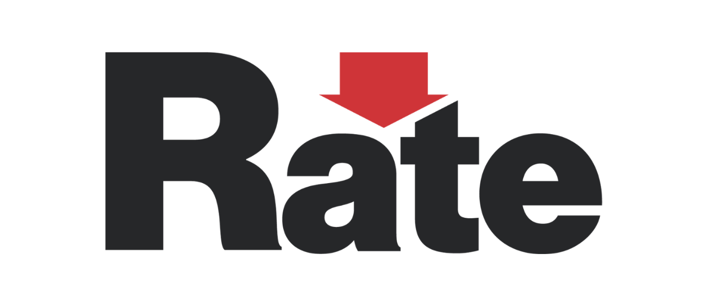 The word "hate" written in bold black letters with a red downward arrow above the letter "a"