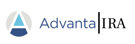 Logo of Advanta IRA with a stylized 'A' in blue and grey