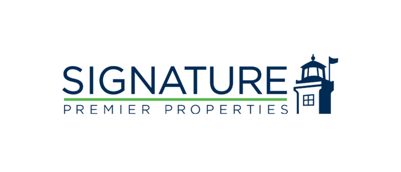 Logo for Signature Premier Properties with stylized lighthouse icon