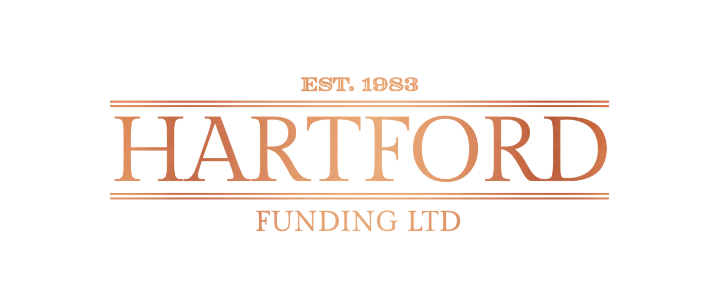 Logo for Hartford Funding Ltd, established in 1983, with a white background and orange text.