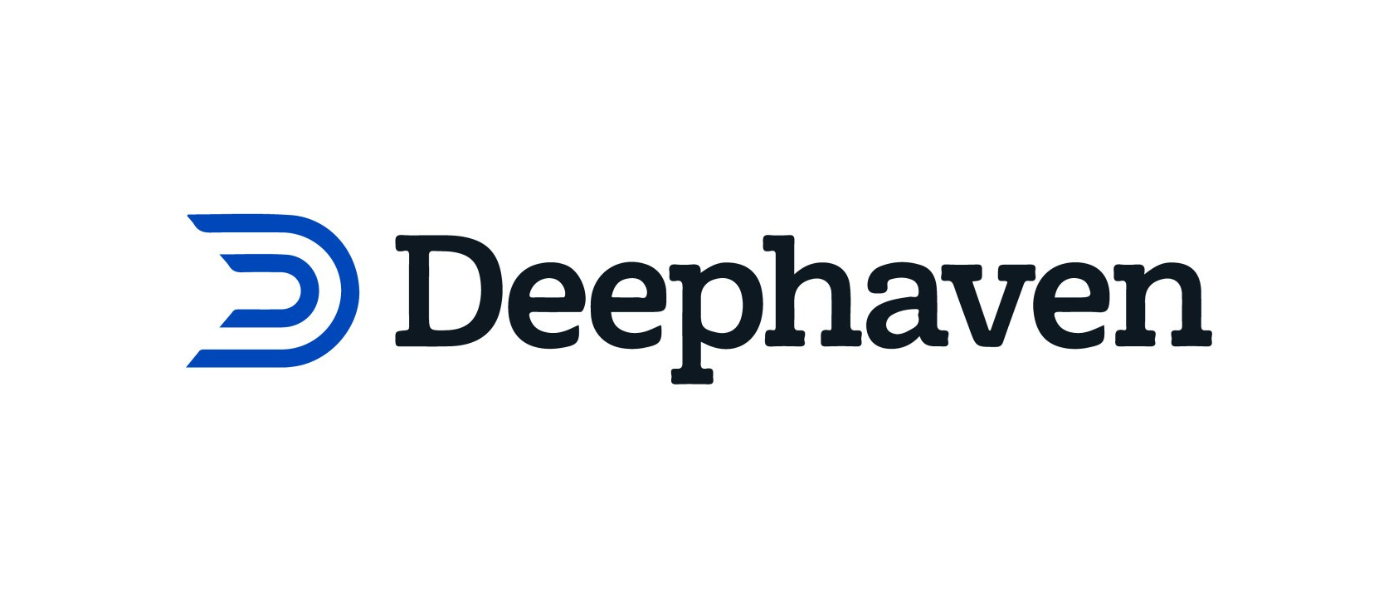 DeepHaven logo with a stylized D in blue and the company name in black text