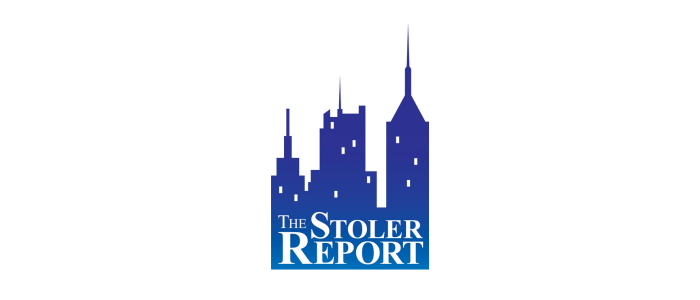 Logo of The Stoler Report featuring a city skyline with tall buildings and the title text.