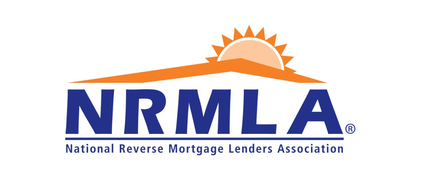 Logo of the National Reverse Mortgage Lenders Association featuring a sunset or sunrise with a semi-circle sun and rays, and the acronyms NRMLA.
