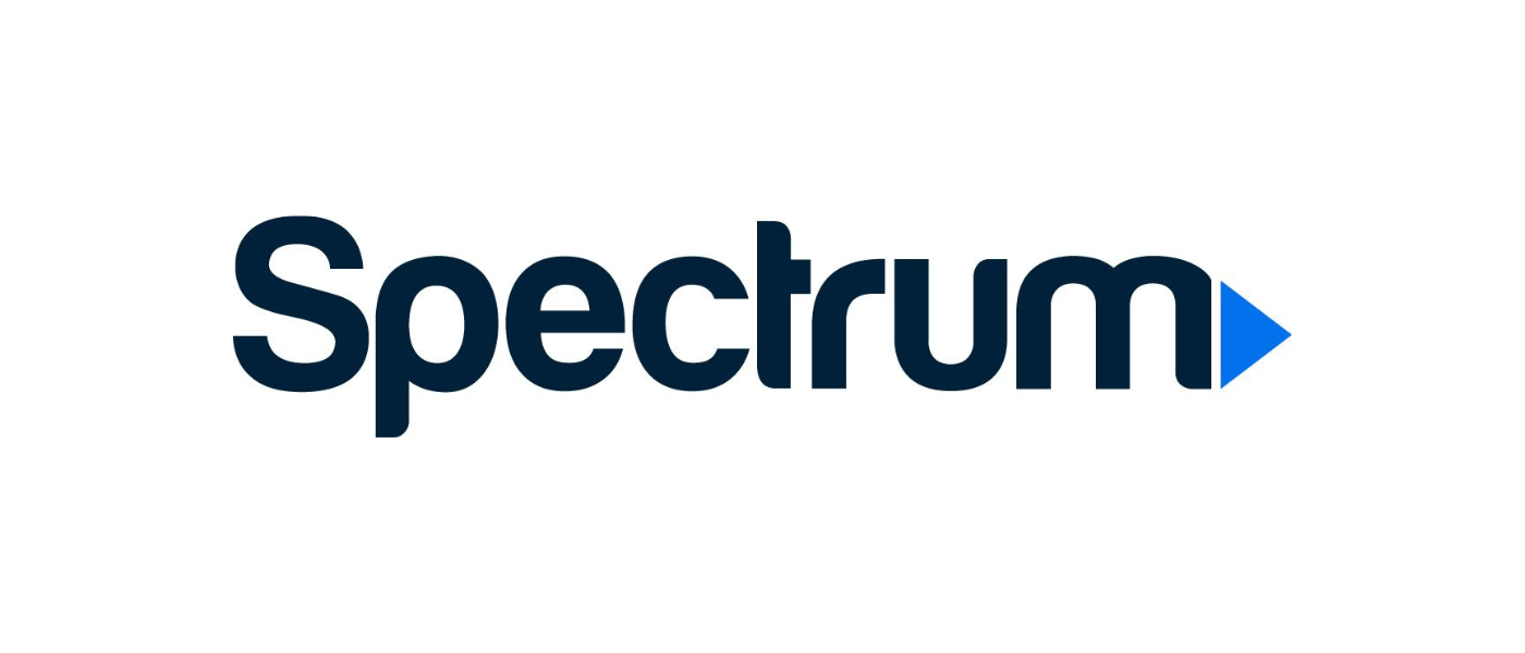 Spectrum logo with the company name in bold black letters and a blue arrow pointing to the right.