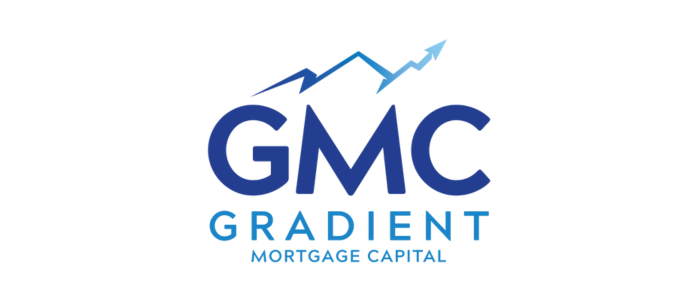 GMC Gradient Mortgage Capital company logo with a rising arrow and mountain graph design.