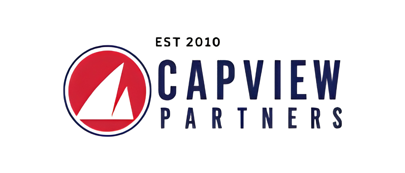 Capview Partners logo with a red circle, sailboat graphic, and text 'EST 2010 CAPVIEW PARTNERS' in blue.