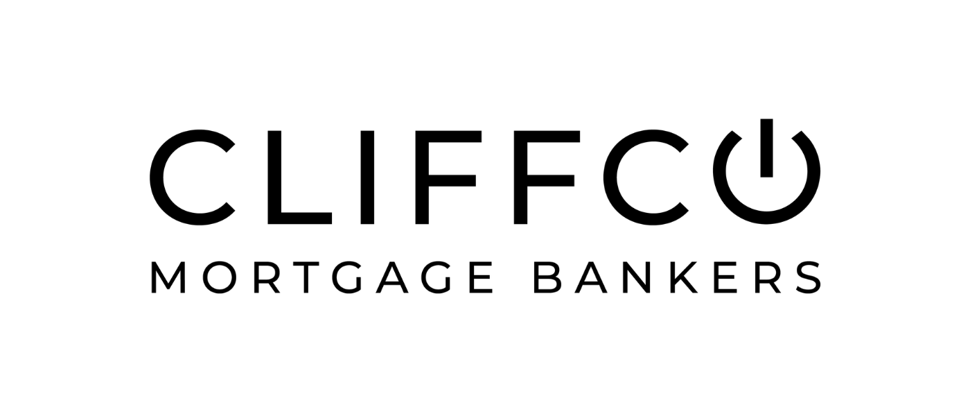 A logo for Cliffco Mortgage Bankers with black text on a white background