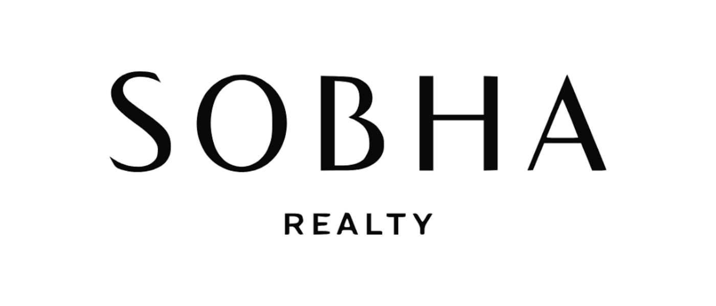 Logotype of Sobha Realty with the company name in black letters on a white background.